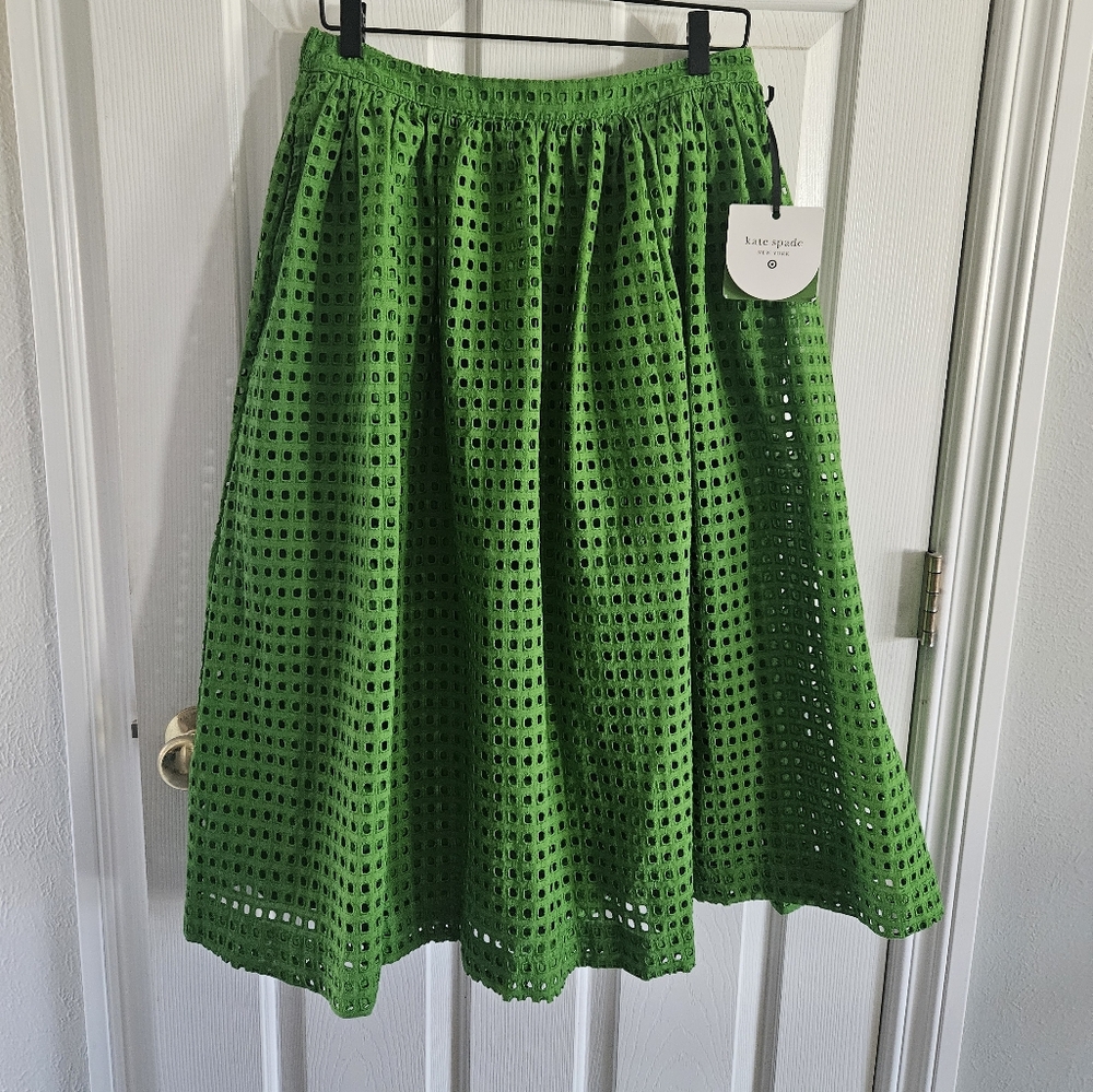 NWT Kate Spade X Target Eyelet Volume Midi Skirt
